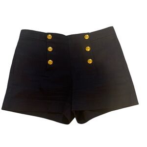 Banana Republic Black High Waist Shorts with Gold Accents